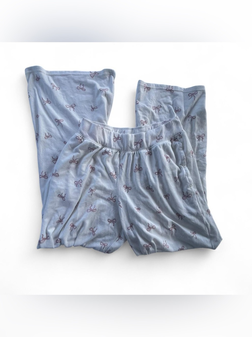 Hollister Sleep Bow Print Lounge Pants Size M Cozy Pajama Bottoms Sleepwear